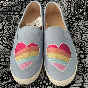Little Girls Size 3 Rainbow Glitter Shoes